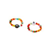 Korean Fashion Letter Color Beads Ring Set Wholesale Nihaojewelry main image 6