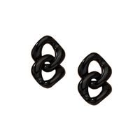 Simple Retro Hollow Thick Chain Solid Color Arcylic Earrings Wholesale Nihaojewelry main image 6