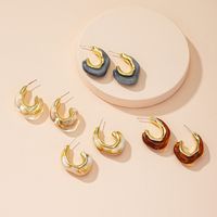 Retro Fashion Irregular Marble Pattern Contrast Color Arcylic Earrings Wholesale Nihaojewelry main image 1