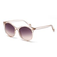 New Fashion Round Retro Sunglasses Transparent Frame Glasses sku image 1
