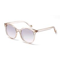 New Fashion Round Retro Sunglasses Transparent Frame Glasses sku image 2