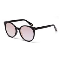 New Fashion Round Retro Sunglasses Transparent Frame Glasses sku image 4