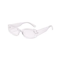 New Fashion Candy Color Square Sunglasses Color Transparent Glasses Wholesale sku image 4
