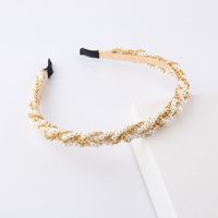 Korean Woven Pearl Thin Headband Wholesale Nihaojewelry main image 3