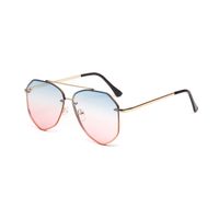 Color Sunglasses Retro Metal Trend Glasses Korean Big Frame Sunglasses sku image 5