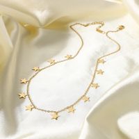 Star Tassel Pendant Gold-plated Stainless Steel Necklace Wholesale Nihaojewelry main image 1