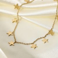 Star Tassel Pendant Gold-plated Stainless Steel Necklace Wholesale Nihaojewelry main image 4