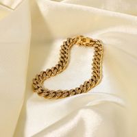 Zircon Stainless Steel Cuban Chain Punk Style Bracelet Wholesale Jewelry Nihaojewelry main image 3