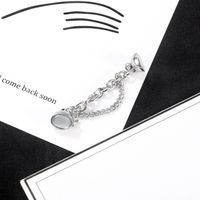 New Simple Geometric Double-layer Chain Stainless Steel Inlaid Zircon Earrings Wholesale Nihaojewelry main image 4