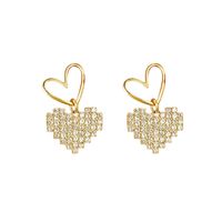Boucles D&#39;oreilles Creuses Double Coeur Coréen En Gros Nihaojewelry main image 6