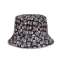 Hip-hop Style Skull Printed+ Double-sided Fisherman Hat Wholesale Nihaojewelry main image 1