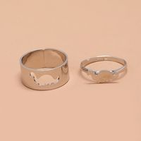 Fashion Simple Hollow Opening Adjustable 2-piece Dinosaur Ring Wholesale Nihaojewelry main image 4