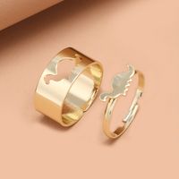 Fashion Simple Hollow Opening Adjustable 2-piece Dinosaur Ring Wholesale Nihaojewelry main image 5
