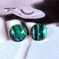 Vintage Fashion Pearl Glass Jade Drip Glaze Earrings Wholesale Nihaojewelry main image 6