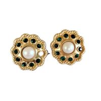 Vintage Fashion Pearl Glass Jade Drip Glaze Earrings Wholesale Nihaojewelry main image 5