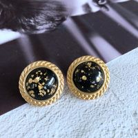 Vintage Oil Drip Glaze Enamel Rhinestones Color Matching Geometric Earrings Wholesale Nihaojewelry main image 3