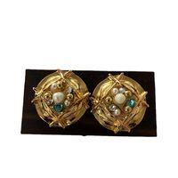 Boucles D&#39;oreilles En Diamant Perle Géométrique Rétro En Gros Nihaojewelry main image 6