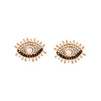 Retro Devil Eyes Diamond Earrings Wholesale Nihaojewelry sku image 1