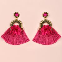 Ethnic Flower Geometric Tassel Long Earrings Wholesale Nihaojewelry sku image 2