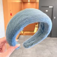 Simple Candy-colored Plush Wide Hair Band Wholesale Nihaojewelry sku image 16