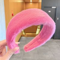 Simple Candy-colored Plush Wide Hair Band Wholesale Nihaojewelry sku image 22