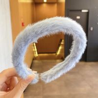 Simple Candy-colored Plush Wide Hair Band Wholesale Nihaojewelry sku image 1