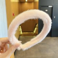 Simple Candy-colored Plush Wide Hair Band Wholesale Nihaojewelry sku image 4
