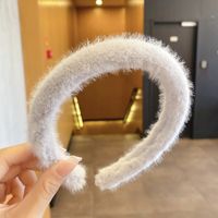 Simple Candy-colored Plush Wide Hair Band Wholesale Nihaojewelry sku image 10