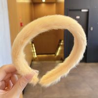 Simple Candy-colored Plush Wide Hair Band Wholesale Nihaojewelry sku image 5