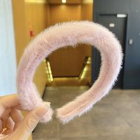 Simple Candy-colored Plush Wide Hair Band Wholesale Nihaojewelry sku image 11