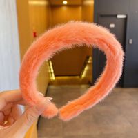 Simple Candy-colored Plush Wide Hair Band Wholesale Nihaojewelry sku image 14