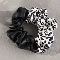 Korean Leopard Leather Hair Scrunchies Wholesale Nihaojewelry sku image 3