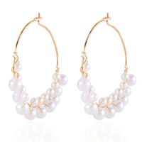 Ins Style Lady Fashion Geometric Alloy Inlaid Pearls No Inlaid Women's Earrings sku image 1