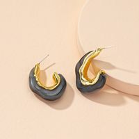 Retro Fashion Irregular Marble Pattern Contrast Color Arcylic Earrings Wholesale Nihaojewelry sku image 1