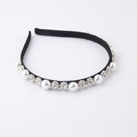 Korean Pearl Heart-shaped Rhinestone Headband Wholesale Nihaojewelry sku image 1