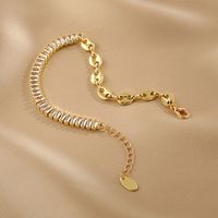 Fashion Metal Splicing Zircon Adjustable Bracelet Wholesale Jewelry Nihaojewelry sku image 1