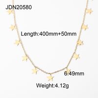 Star Tassel Pendant Gold-plated Stainless Steel Necklace Wholesale Nihaojewelry sku image 1