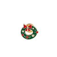 Christmas Series Santa Claus Wreath Tree Socks Dripping Brooch Wholesale Nihaojewelry sku image 1