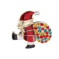 Christmas Santa Claus Pet Dog Alloy Cowboy Brooch Wholesale Nihaojewelry sku image 4