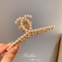 الكورية نمط جديد اللؤلؤ الصيد كبير كليب الجملة Nihaojewelry sku image 1