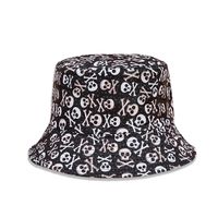 Hip-hop Style Skull Printed+ Double-sided Fisherman Hat Wholesale Nihaojewelry sku image 1