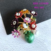 Vintage Animals Plants Flowers Series Colored Enamel Glaze Brooch Accessories Wholesale Nihaojewelry sku image 5