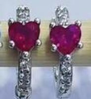 Korean Heart Zircon Copper Ear Clip Wholesale Nihaojewelry sku image 5