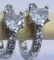 Korean Heart Zircon Copper Ear Clip Wholesale Nihaojewelry sku image 7