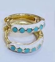 Simple C-shaped Diamond-shaped Oil Drip Enamel Copper Earrings Wholesale Nihaojewelry sku image 5