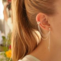 51092 Han Zhi Shang Europäische Und Amerikanische Grenz Überschreitende Neue Ohrringe Kreative Retro Einfache Legierung Silber Metall Ohr Clip sku image 4