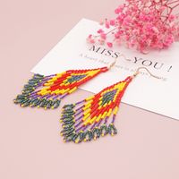 الملونة الأرز الخرز الشرابة أقراط بالجملة مجوهرات Nihaojewelry main image 2