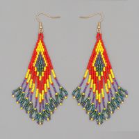 الملونة الأرز الخرز الشرابة أقراط بالجملة مجوهرات Nihaojewelry main image 4