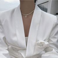 26 English Letter Diamond Pendant Necklace Wholesale Nihaojewelry main image 3