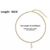 26 English Letter Diamond Pendant Necklace Wholesale Nihaojewelry main image 6